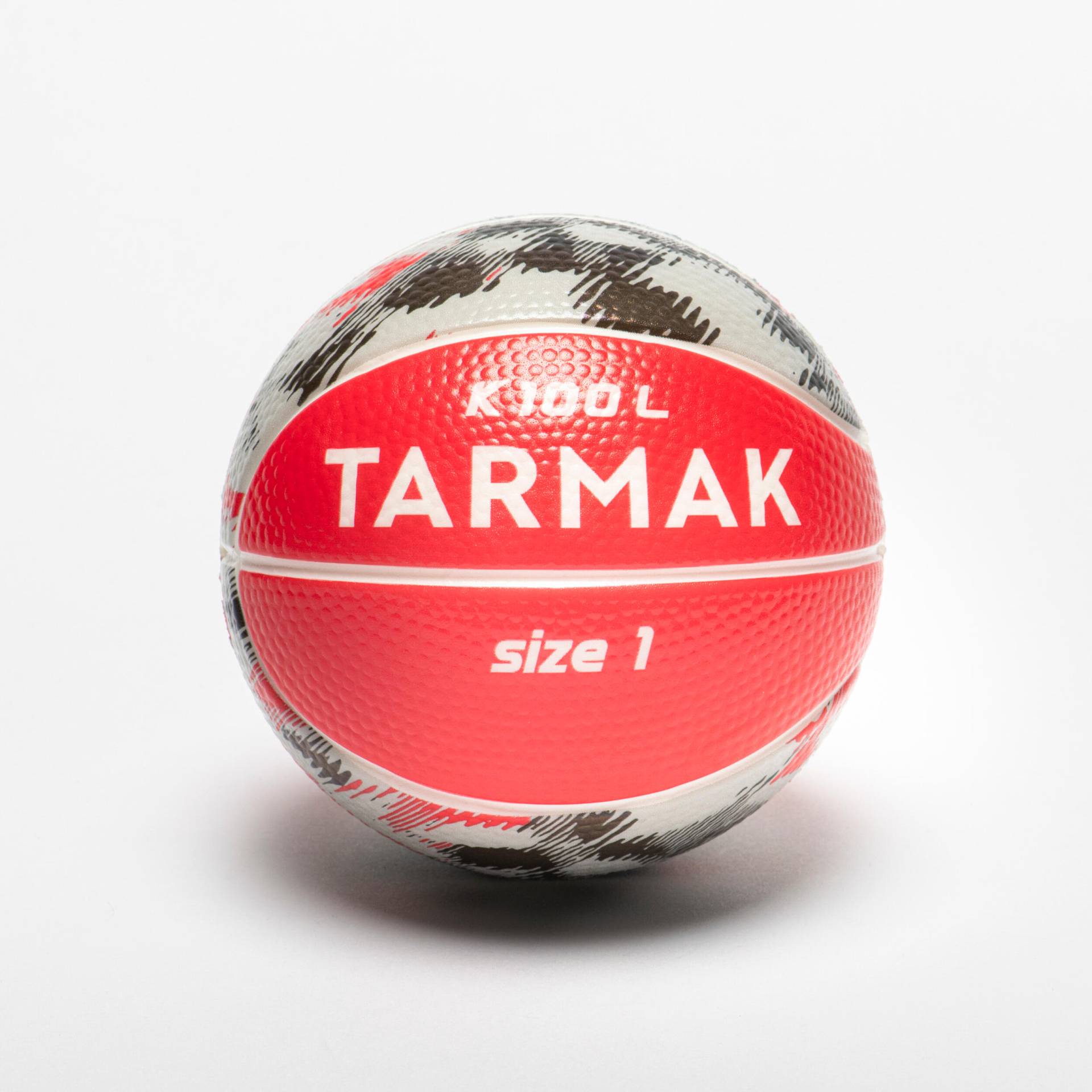 Kinder Mini Basketball K100 aus Schaumstoff Grösse 1 rot/grau von TARMAK
