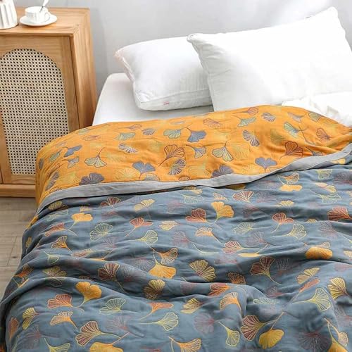 TAUIANE Ginkgo Queensize Steppdecke Weiche Wendedecke Leichte Und Atmungsaktive Klimaanlagen Decke Wendedecke Aus Baumwolle Mit Ginkgoblattmuster Rustikale Steppdecke Couchdecke,Gelb,200×230cm TAUIANE Ginkgo Queensize Steppdecke Weiche Wendedecke Leichte Und Atmungsaktive Klimaanlagen Decke Wendedecke Aus Baumwolle Mit Ginkgoblattmuster Rustikale Steppdecke Couchdecke,Gelb,200×230cm von TAUIANE