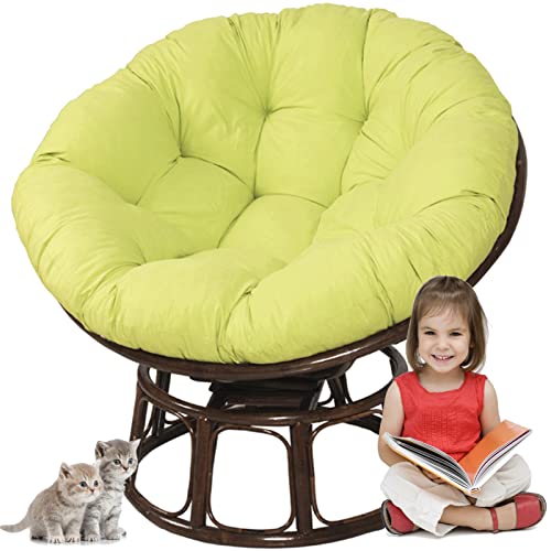 TAUIANE Runde Papasan Stuhlkissen, Wasserdichtes Eier Stuhlkissen FüR Den AußEnbereich, Dickes Schaukelstuhlkissen, FüR Garten, Balkon Und Wohnzimmer Im Freien (Nur Kissen),005,160 * 160CM von TAUIANE