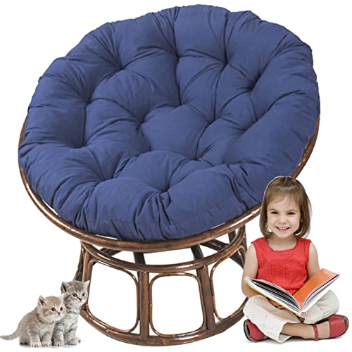 TAUIANE Runde Papasan Stuhlkissen, Wasserdichtes Eier Stuhlkissen FüR Den AußEnbereich, Dickes Schaukelstuhlkissen, FüR Garten, Balkon Und Wohnzimmer Im Freien (Nur Kissen),006,90 * 90CM von TAUIANE