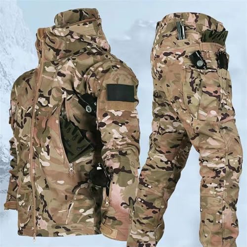 TAUIANE Taktische Jacke Und Hose FüR Herren wasserdichte Armee KampfanzüGe MilitäRische Softshell AnzüGe Jagdbekleidung Mit Mehreren ReißVerschlusstaschen Angeln Jagen Klettern Wandern,07,XXL TAUIANE Taktische Jacke Und Hose FüR Herren wasserdichte Armee KampfanzüGe MilitäRische Softshell AnzüGe Jagdbekleidung Mit Mehreren ReißVerschlusstaschen Angeln Jagen Klettern Wandern,07,XXL von TAUIANE