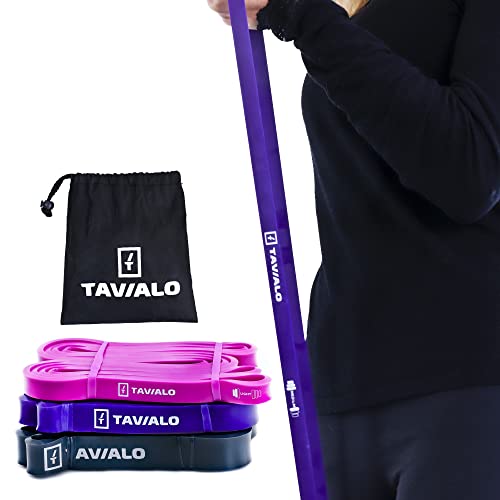 TAVIALO Fitnessbänder Set, 3 Stücke Widerstandsbänder für Krafttraining und Fitness, Trainings-Bänder/Klimmzugband und Crossfit von TAVIALO