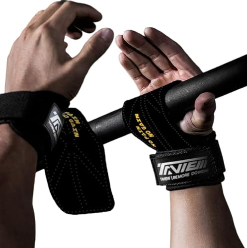 Gewichtheber-Handgelenkhakenriemen für maximale Griffunterstützung – Kreuzheben-Handschuhe und Griffpolster von TAVIEW