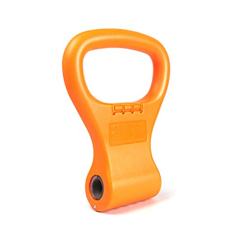 Kettlebell Grip Adjustable Portable Weight Travel Workout Equipment Gear for Gym Weights Bag, Crossfit WOD, Weightlifting, Bodybuilding, Lose Weight | Clamps to Dumbells | (Orange) von TAVIEW