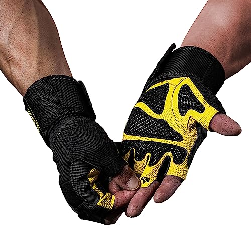 TAVIEW Workout Handschuhe, Gewichtheben Handschuhe und Handgelenk Wraps Built in One, Unterstützung für Gym Training, Voller Palm Schutz für Fitness, Gewichtheben, Übung, Hängen, Pull Ups von TAVIEW