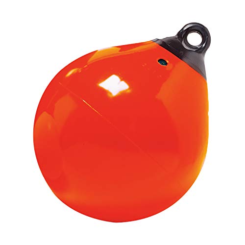 Taylor Made Tuff End Bojen, Orange (38,1 cm) - Flexible, Starke, marineblaue Vinylboje für 25-40 Fuß Boote - Einfach zu bedienen, Trivalve™ lässt Sich mit Standard-Ballpumpe aufblasen - 202010 8089 von TaylorMade