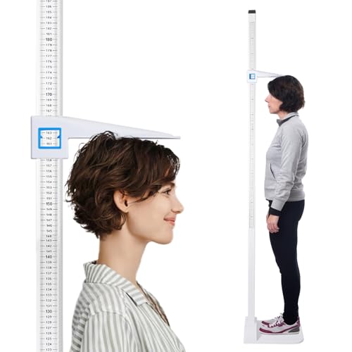 Tragbares Stadiometer 20–210cm Messlatte Höhenstange, Digitales Höhenmessgerät, Medizinisches Höhenmessgerät, Tragbares Stadiometer mit Dual Skala Display, für Zuhause, Büro, Medizinische Untersuchung Tragbares Stadiometer 20–210cm Messlatte Höhenstange, Digitales Höhenmessgerät, Medizinisches Höhenmessgerät, Tragbares Stadiometer mit Dual Skala Display, für Zuhause, Büro, Medizinische Untersuchung von TAZZOR
