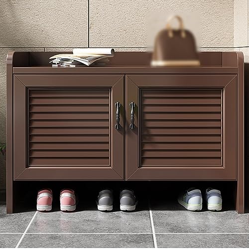 TBSZCM Schuhschrank, Schuhaufbewahrungsschrank für den Eingangsbereich, Schuhregalschrank, Wohnzimmerschrank und oberes Fach (Farbe: Weiß, Größe: 80 cm) Run Forward von TBSZCM