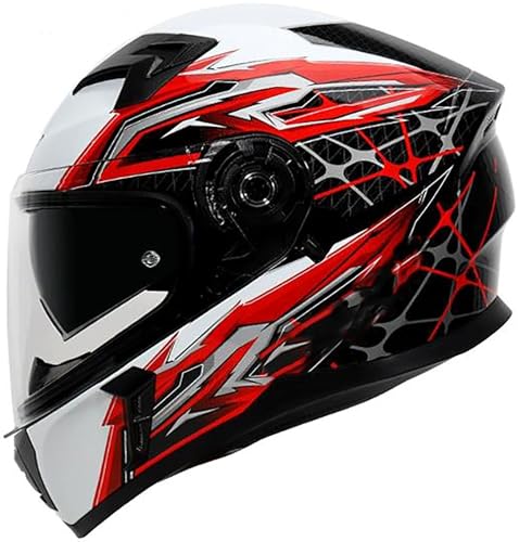 Motorrad Helm Vollvisierhelm Mit Doppelvisier, Motorradhelm Integralhelm, Motorrad Mopedhelm Für Damen Und Herren Erwachsene, DOT/ECE-Zertifizierung Modular Motorradhelm 3,L=59-60CM von TBTBZXCV