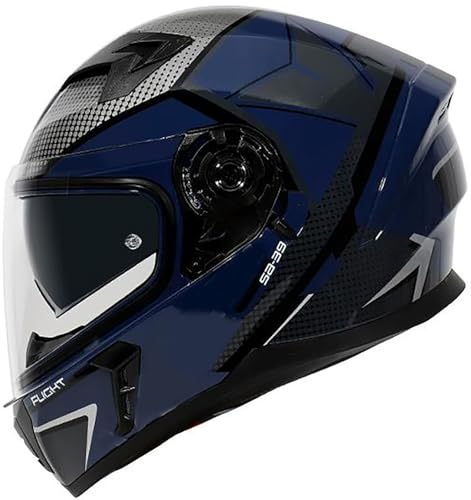 Motorrad Helm Vollvisierhelm Mit Doppelvisier, Motorradhelm Integralhelm, Motorrad Mopedhelm Für Damen Und Herren Erwachsene, DOT/ECE-Zertifizierung Modular Motorradhelm 5,XXL=63-64CM von TBTBZXCV