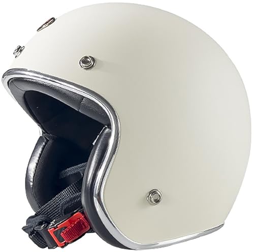 Motorradhelm Retro Motorrad Halbhelme Jethelm Halbschalenhelm Roller-Helm Mit DOT/ECE Zertifiziert Cruiser Scooter-Helm Schutzhelm Für Herren Und Damen Erwachsene 6,L=59-60CM von TBTBZXCV