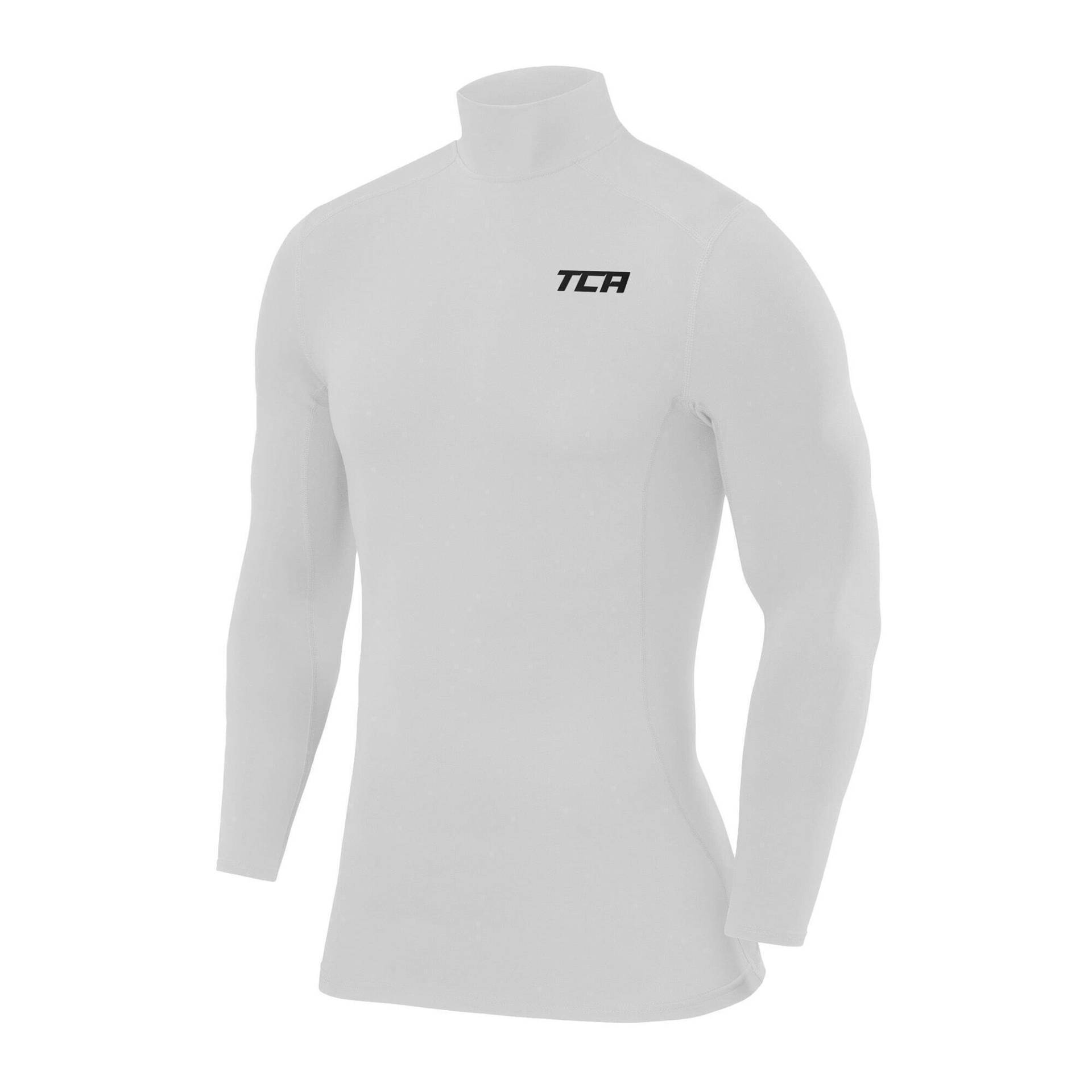 Herren Pro Performance Largarm Kompressions-Shirt mit Stehkragen von TCA