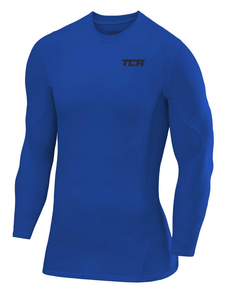 TCA Funktionsshirt TCA Herren SuperThermal Kompressionsshirt Langarm Sportshirt - Blau von TCA