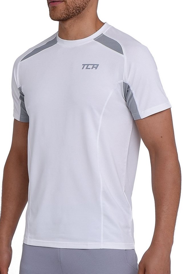 TCA Funktionsunterhemd TCA Herren Sportshirt - Kurzarm, Quickdry, Performance, Gym - Weiß von TCA