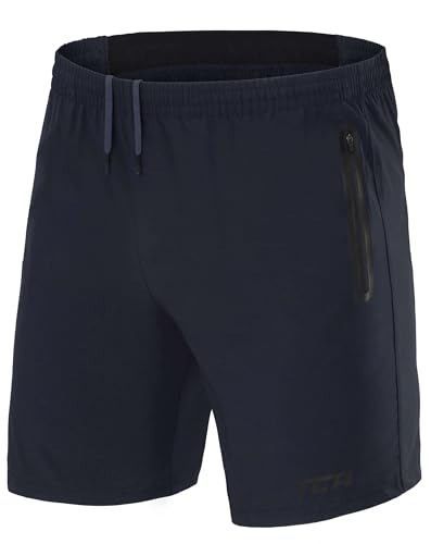 TCA Herren Elite Tech Leichte Laufhose Gymshorts Trainingsshorts und Laufshorts mit Reißverschlusstaschen - Sporthose Herren Kurz - Dunkelblau, L TCA Herren Elite Tech Leichte Laufhose Gymshorts Trainingsshorts und Laufshorts mit Reißverschlusstaschen - Sporthose Herren Kurz - Dunkelblau, L von TCA