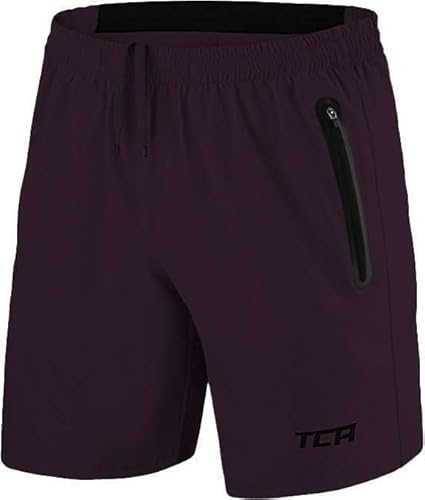 TCA Herren Elite Tech Leichte Laufhose Gymshorts Trainingsshorts und Laufshorts mit Reißverschlusstaschen - Sporthose Herren Kurz - Lila, S TCA Herren Elite Tech Leichte Laufhose Gymshorts Trainingsshorts und Laufshorts mit Reißverschlusstaschen - Sporthose Herren Kurz - Lila, S von TCA