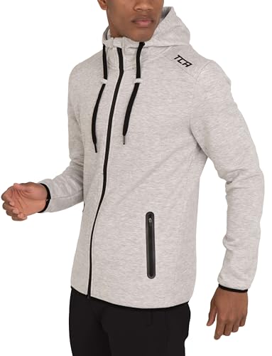 TCA Herren Revolution Hoodie - Sweatjacke mit Kapuze und Reißverschluss - Hellgrau, XXL TCA Herren Revolution Hoodie - Sweatjacke mit Kapuze und Reißverschluss - Hellgrau, XXL von TCA