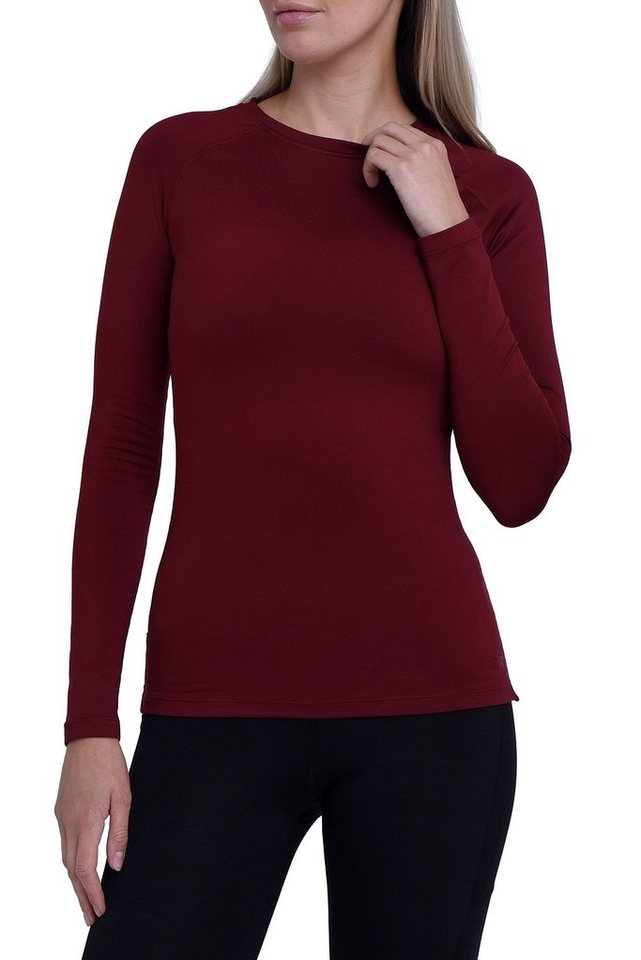 TCA Langarmshirt TCA Damen Thermo-Laufshirt - Cabernet, XS (1-tlg) von TCA