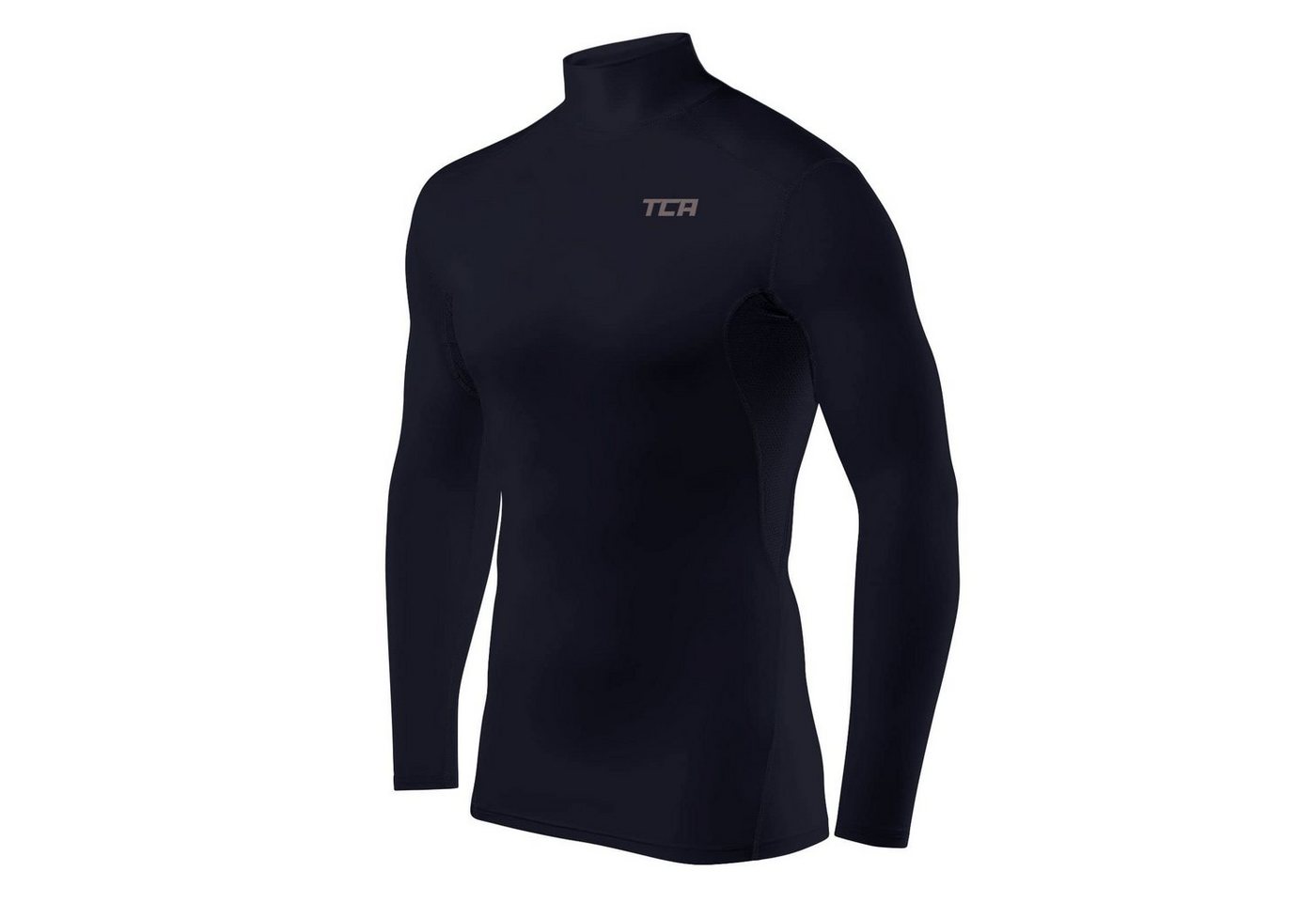 TCA Langarmshirt TCA Herren Kompressionsshirt Langarm Dunkelblau (1-tlg) von TCA