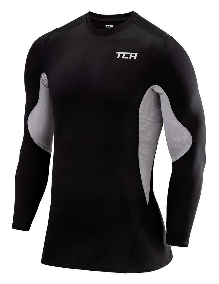 TCA Langarmshirt TCA SuperThermal Kompressions Shirt, Langarm, Schwarz/Hellgrau (1-tlg) von TCA