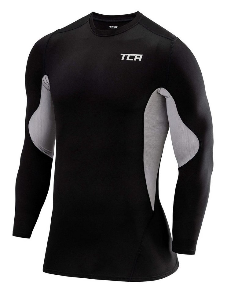 TCA Langarmshirt TCA SuperThermal Kompressions Shirt - Schwarz/Hellgrau (1-tlg) von TCA