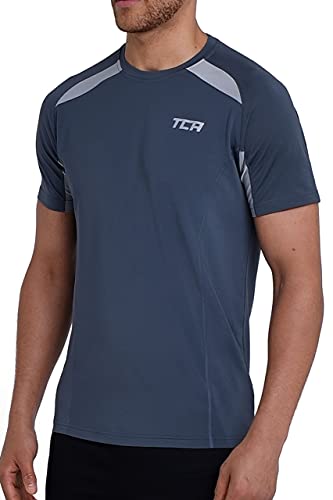 TCA Sport Tshirts für Herren Fitness - Kurzarm Sport Shirt für Männer - Quickdry Performance T-Shirt und Gym Oberteil - Herren Sport Tshirt atmungsaktiv - Dunkelgrau, S TCA Sport Tshirts für Herren Fitness - Kurzarm Sport Shirt für Männer - Quickdry Performance T-Shirt und Gym Oberteil - Herren Sport Tshirt atmungsaktiv - Dunkelgrau, S von TCA