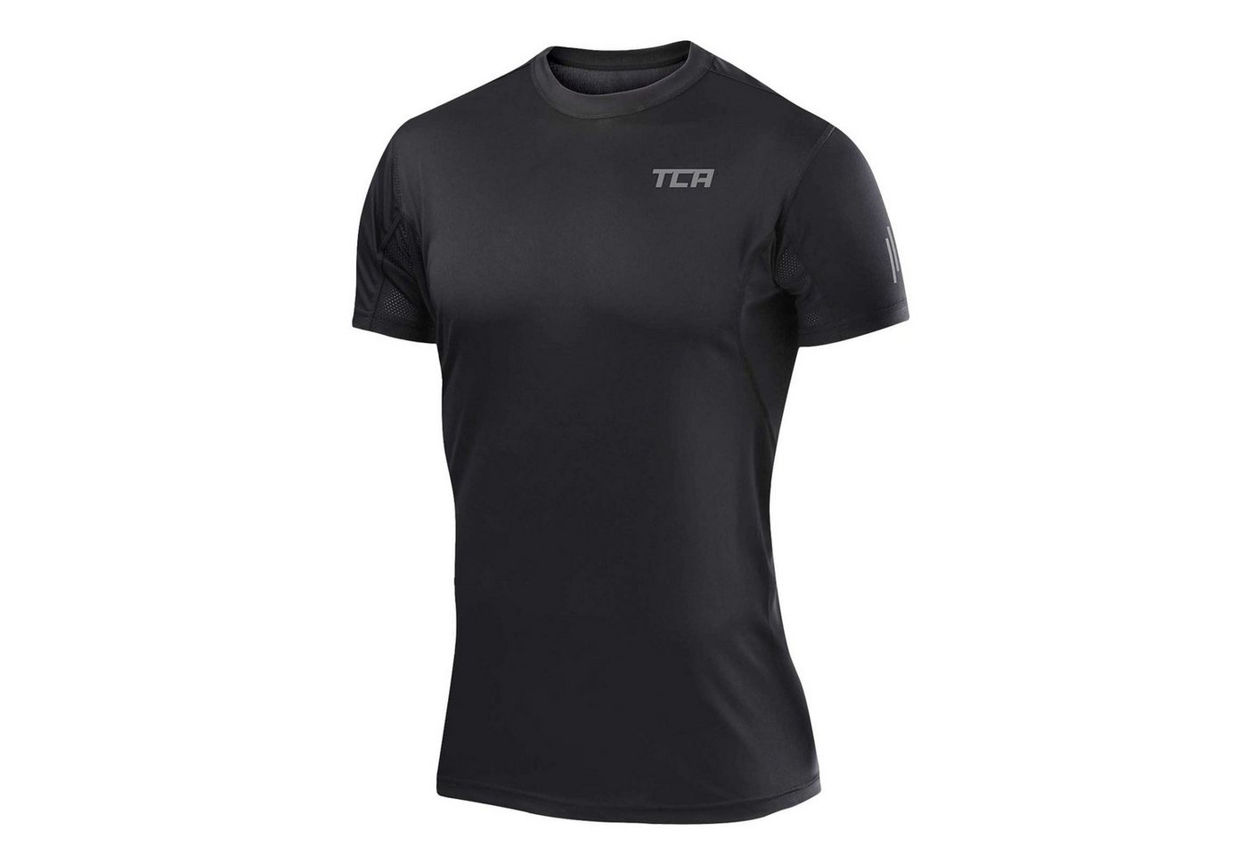 TCA T-Shirt TCA Herren Atomic T-Shirt - Schwarz, Quickdry (1-tlg) von TCA