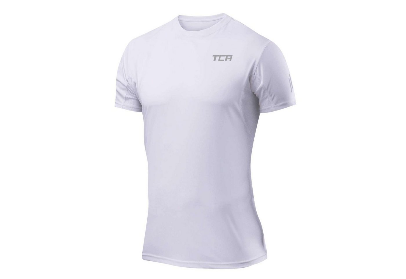 TCA Trainingsshirt TCA Herren Atomic T-Shirt - Weiss, Quickdry, Traningsshirt (1-tlg) von TCA