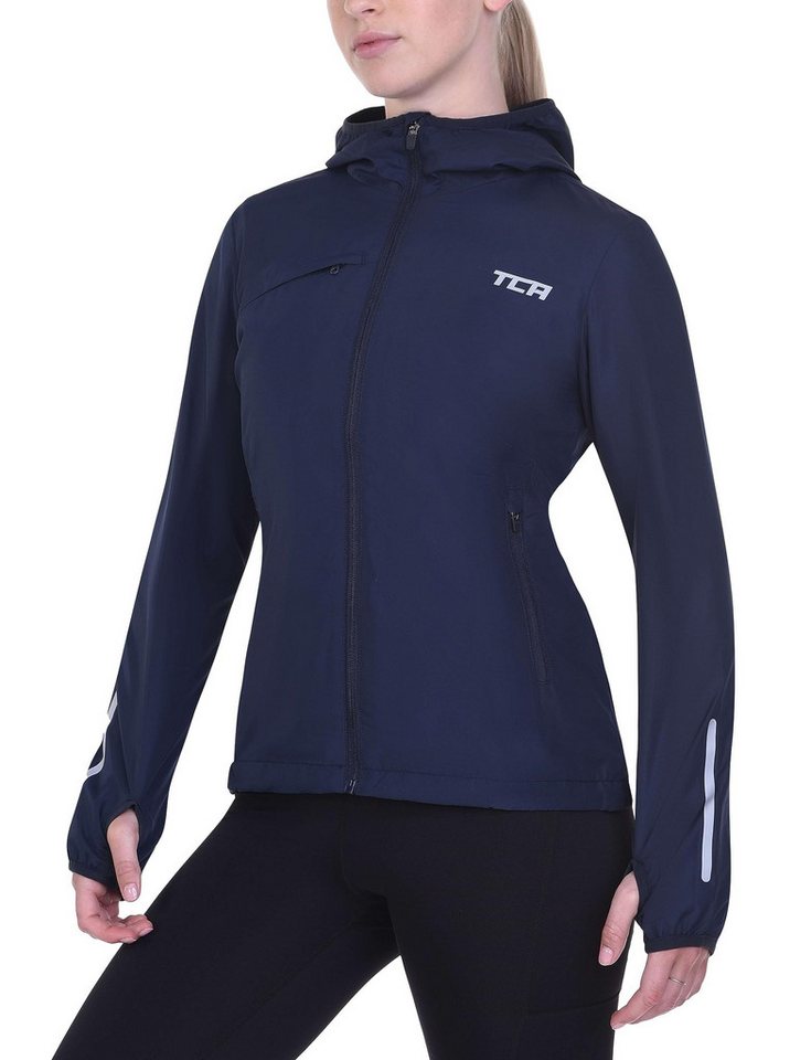 TCA Trainingsjacke TCA Damen Laufjacke, reflektierend, atmungsaktiv - Dunkelblau, XS TCA Trainingsjacke TCA Damen Laufjacke, reflektierend, atmungsaktiv - Dunkelblau, XS von TCA