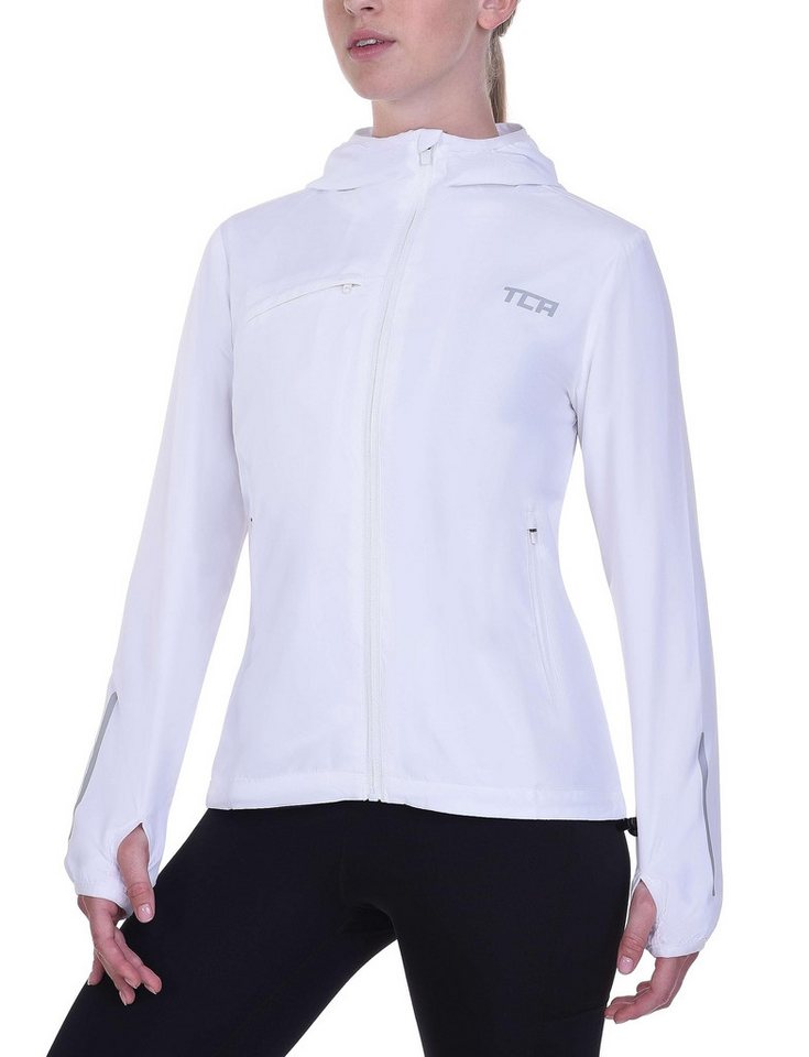 TCA Trainingsjacke TCA Damen Laufjacke, atmungsaktiv, reflektierend, weiß, XL TCA Trainingsjacke TCA Damen Laufjacke, atmungsaktiv, reflektierend, weiß, XL von TCA