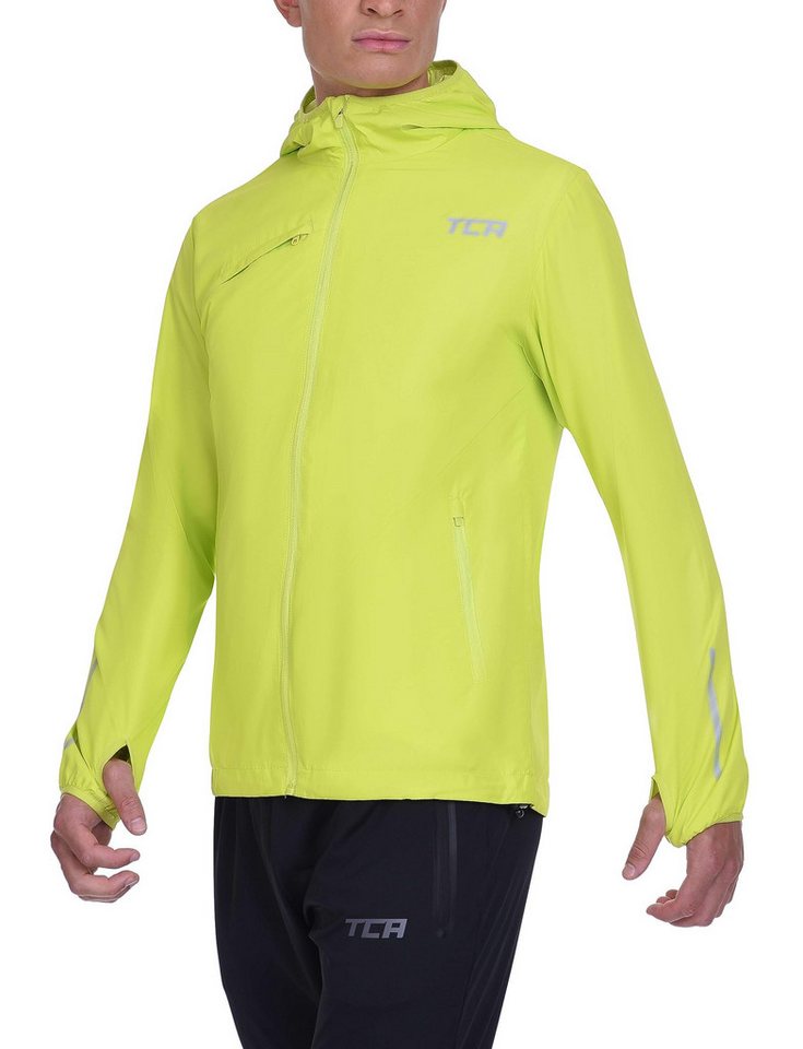 TCA Trainingsjacke TCA Herren Laufjacke, atmungsaktiv, reflektierend - Licht Grün (1-St) von TCA