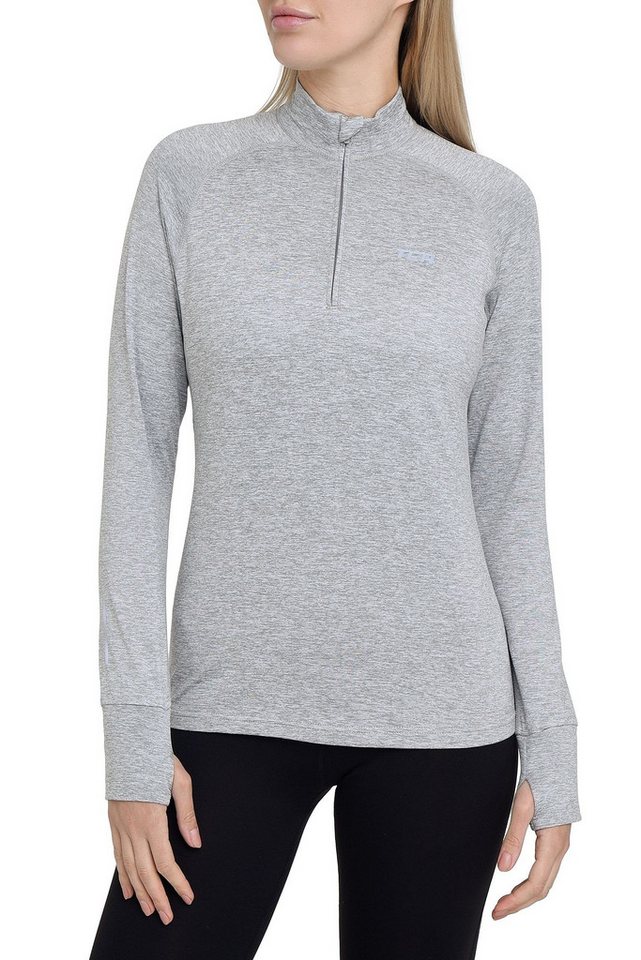 TCA Trainingsshirt TCA Damen Winter Laufshirt mit Brustreißverschluss - Grau (1-tlg) TCA Trainingsshirt TCA Damen Winter Laufshirt mit Brustreißverschluss - Grau (1-tlg) von TCA