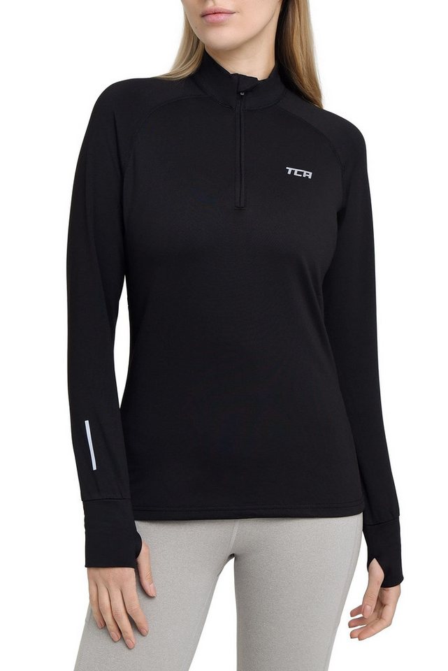 TCA Trainingsshirt TCA Damen Winter Laufshirt mit Brustreißverschluss - Schwarz, XS (1-tlg) TCA Trainingsshirt TCA Damen Winter Laufshirt mit Brustreißverschluss - Schwarz, XS (1-tlg) von TCA
