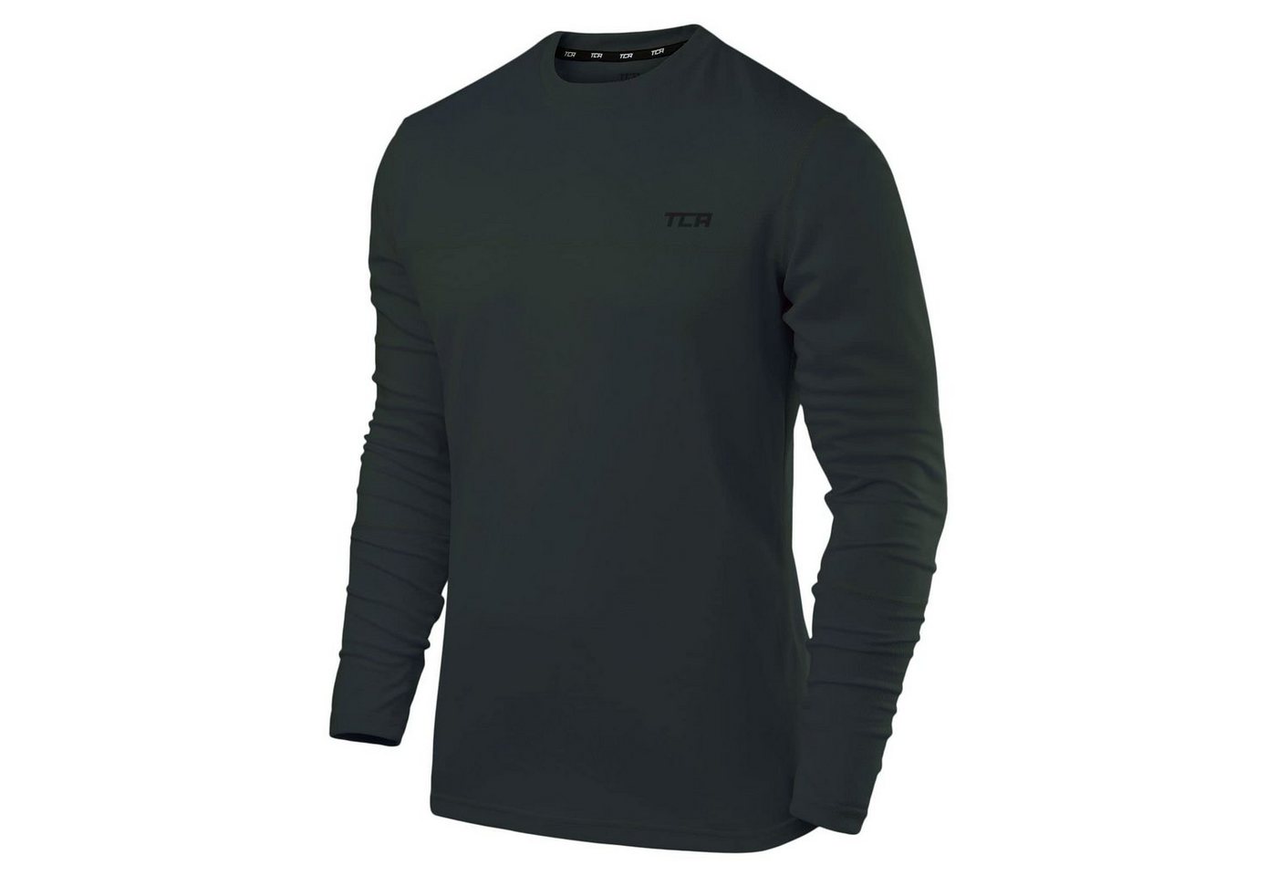 TCA Trainingsshirt TCA Herren Langarm Laufshirt - Dunkelgrün, XL (1-tlg) von TCA