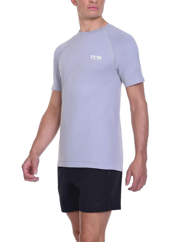TCA Trainingsshirt TCA Herren SuperKnit Laufshirt - Hellgrau (1-tlg) TCA Trainingsshirt TCA Herren SuperKnit Laufshirt - Hellgrau (1-tlg) von TCA