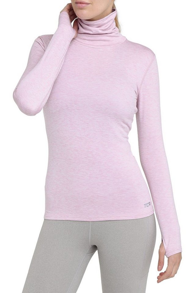 TCA Trainingsshirt TCA Damen Winter Laufshirt mit Reißverschluss - Lila, M (1-tlg) von TCA