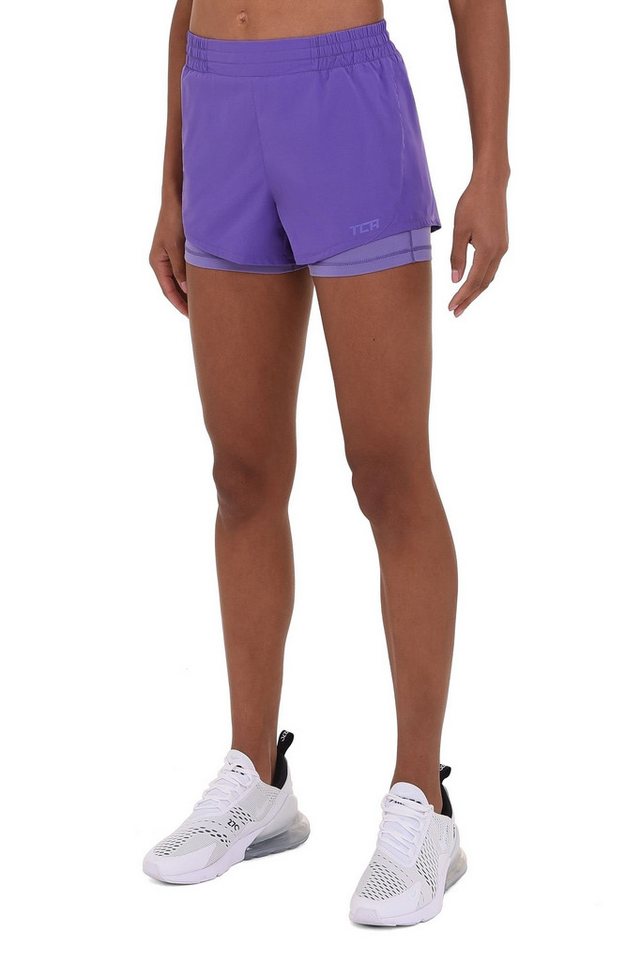 TCA Trainingsshorts TCA Damen Laufshorts mit Kompressionshose - Lila, M (1-tlg) von TCA