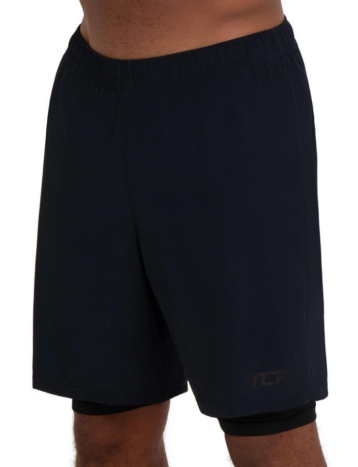 TCA Trainingsshorts TCA Herren 2 in 1 Laufhose mit Kompressionshose - Schwarz, M (1-tlg) TCA Trainingsshorts TCA Herren 2 in 1 Laufhose mit Kompressionshose - Schwarz, M (1-tlg) von TCA