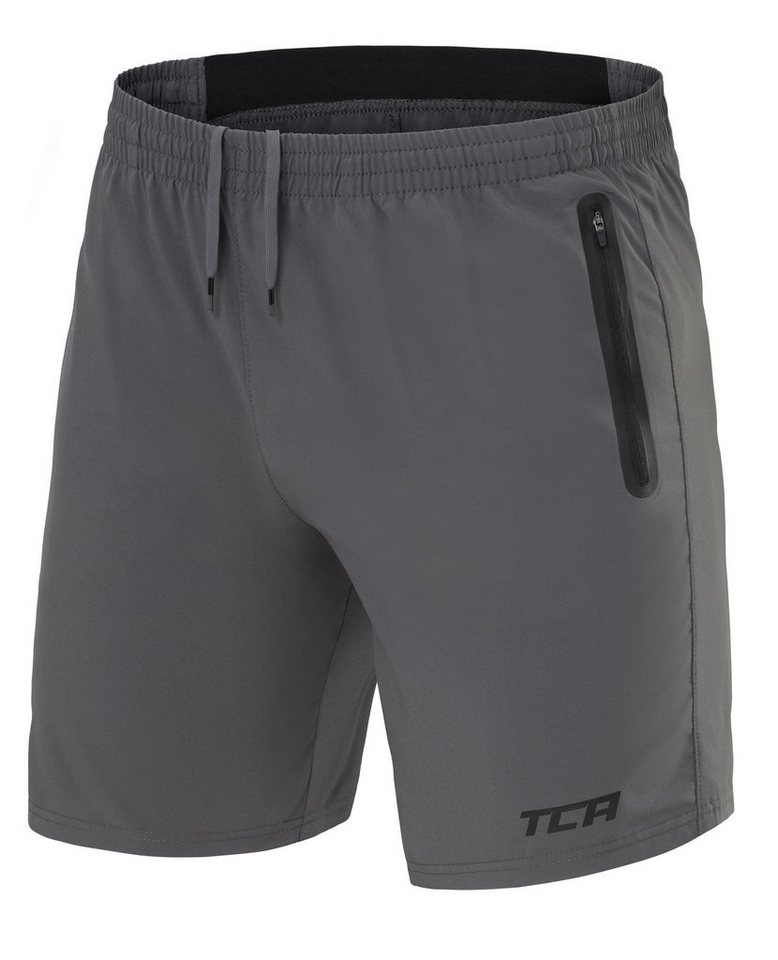 TCA Trainingsshorts TCA Herren Elite Tech Laufhose mit Reißverschlusstaschen - Grau, 3XL (1-tlg) von TCA