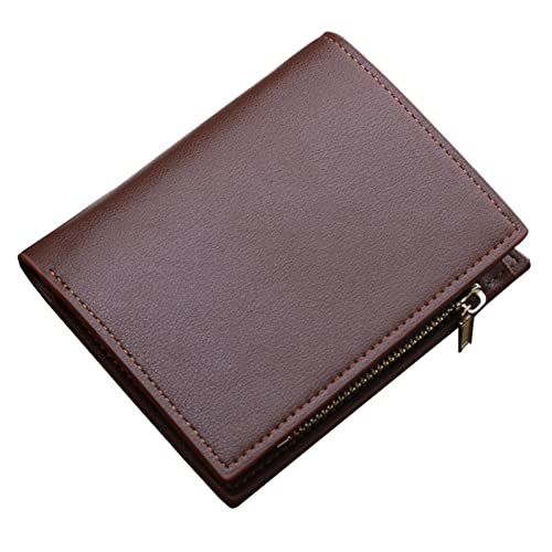 Fashion ID Short Wallet Solid Color Men Open Purse Multiple Card Slots Clutch Bag Geldbörsen Herren Mini von TDEOK