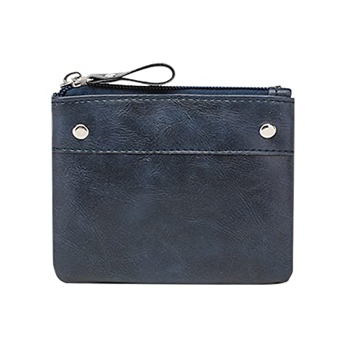 TDEOK Damentasche Modedesign Feine kleine PU- Geldbörse Geldbeutel Leichte Tasche Geldbörsen Herren Vintage (Blue, One Size) von TDEOK