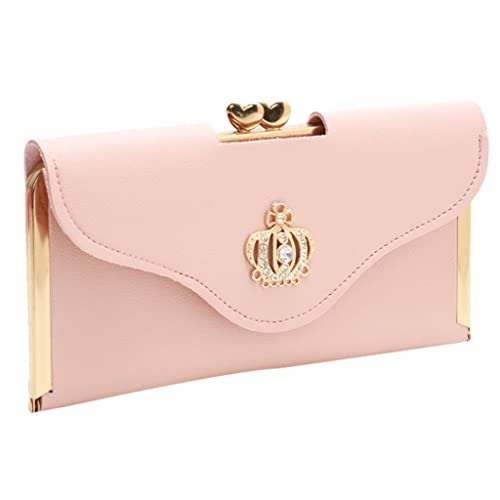 TDEOK Fashion Clutch Bag Mobile Phone Bag Ladies Long Evening Bag Purse Taschendieb Geldbörsen Damen (Pink, 20cmx2.5cmx10cm) von TDEOK
