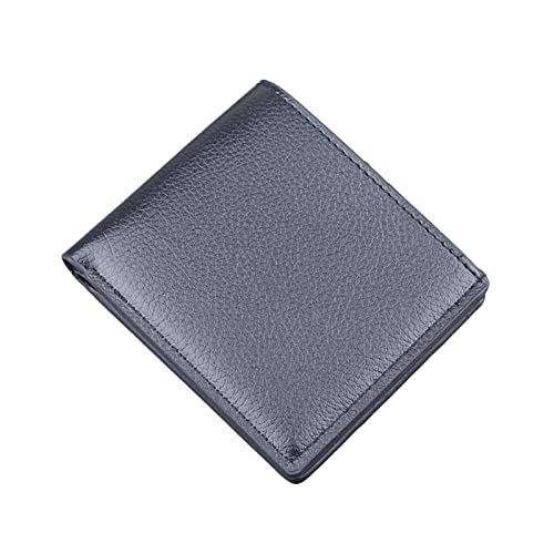 TDEOK Fashion Men ID Short Wallet Solid Color Bag Oepn Purse Multiple Card Slots Clutch Bag Kitkartenhüllen (Black, One Size) von TDEOK