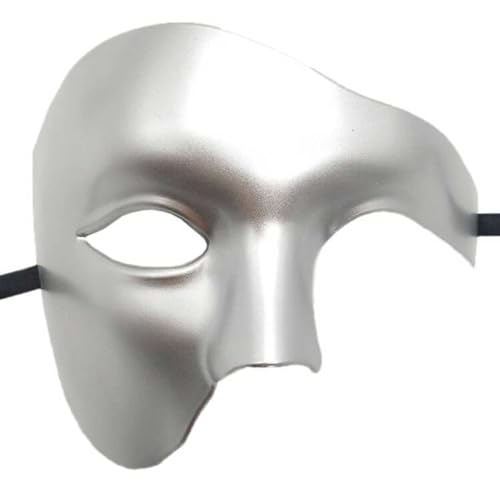 TDEOK Männliche und weibliche Karnevalsparty-Aufführungen, Maskentanz Mund Und Nasenschutz Blau (Silver, One Size) von TDEOK