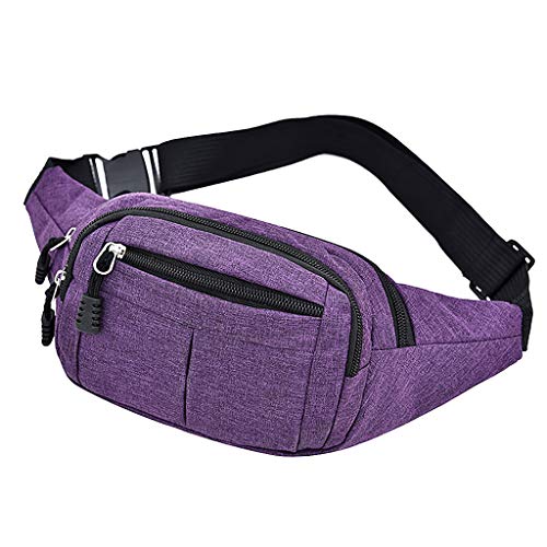 TDEOK Sport und Freizeit Taille für Frauen einfache Fitness Taillenpackungen für Männer Hüfttaschen Gürteltasche (Purple, One Size) von TDEOK