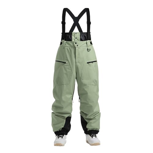 TDHLW Frauen Herren Baggy wasserdichte Snowboardhose Super Baggy Snowboard Schneehose Frauen Isolierte Sport Wasserdicht,Light Green,XL von TDHLW