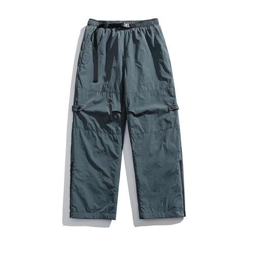 TDHLW Herren Baggy Cargo Schneehose Warme Isolierung Skihose Lose Schneesport Isolierung Wasserdicht Outdoor Wandern,Blau,XXL von TDHLW