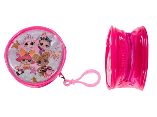 LOL Surprise Kleine Münzbörse mit Reißverschluss und Clip zum Befestigen an Taschen oder Kleidung, rose, Münzgeldbörse LOL Surprise Kleine Münzbörse mit Reißverschluss und Clip zum Befestigen an Taschen oder Kleidung, rose, Münzgeldbörse von TDL