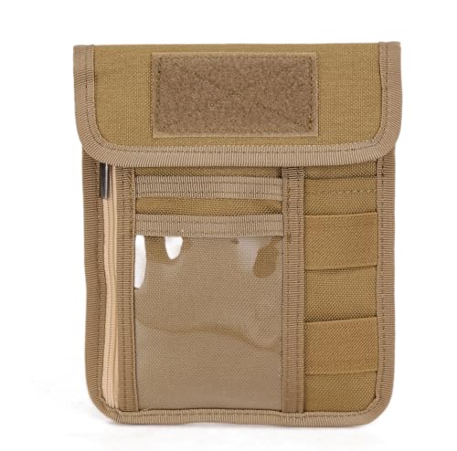 Versteckte Reisebrieftasche, RFID-blockierend, Reisepasshalter, Diebstahlschutz, Khaki, 19×15cm, Taktisch von TEAFIRST