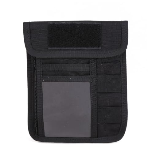 Versteckte Reisebrieftasche, RFID-blockierend, Reisepasshalter, Diebstahlschutz, Schwarz, 19×15cm, Taktisch von TEAFIRST